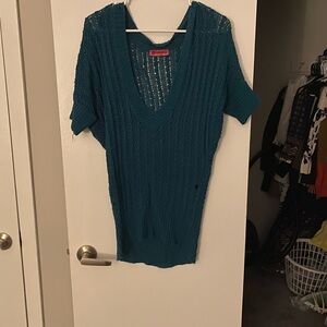 Demanding Teal Knit Top